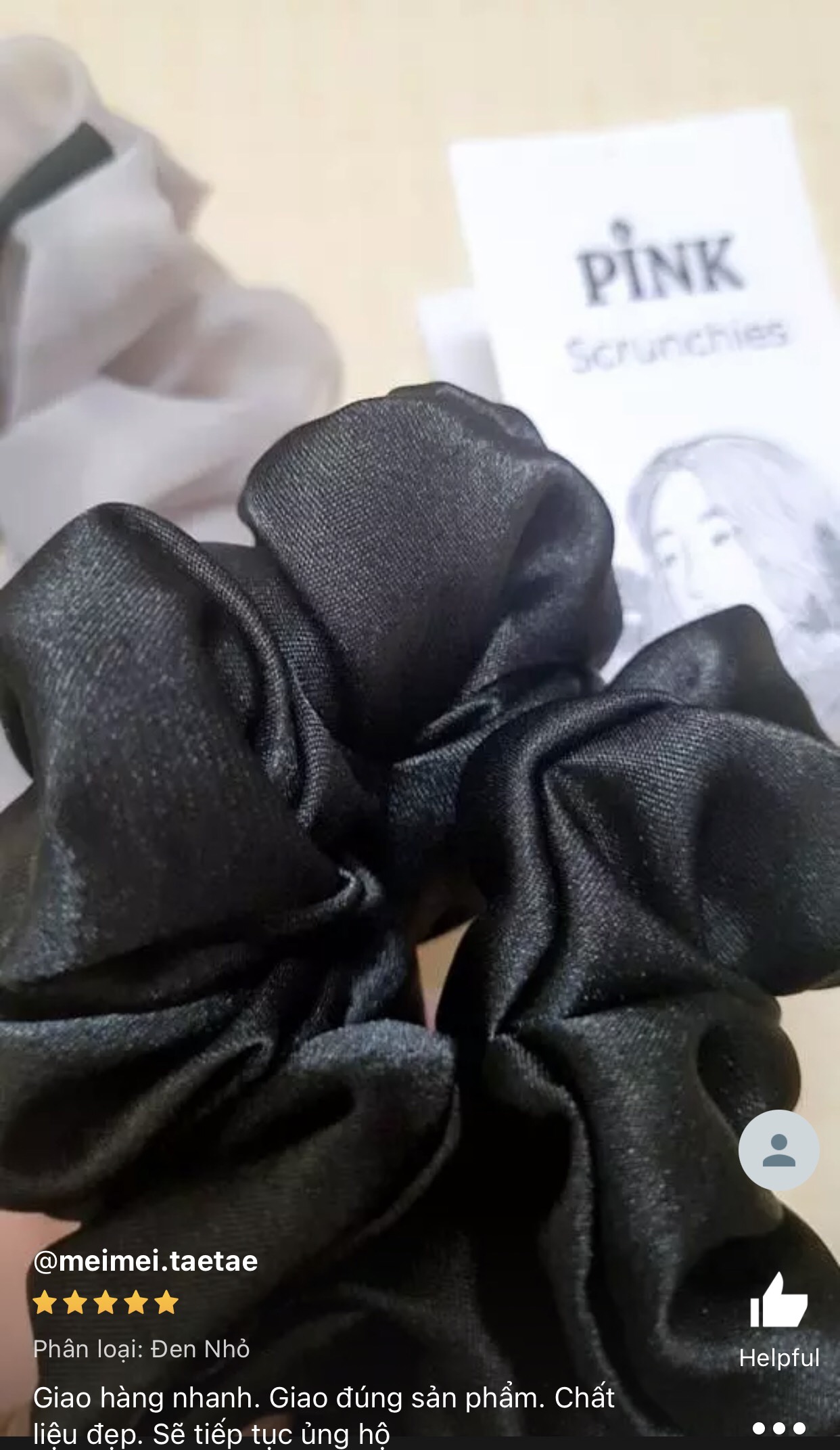 Scrunchies Dây Cột Tóc Lụa Satin.