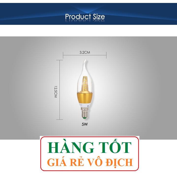 [HCM]Bóng LED Nến RC 5w