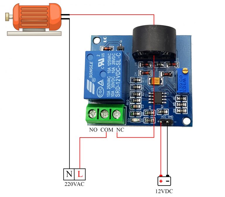Công tắc cảm biến quá dòng AC 5A