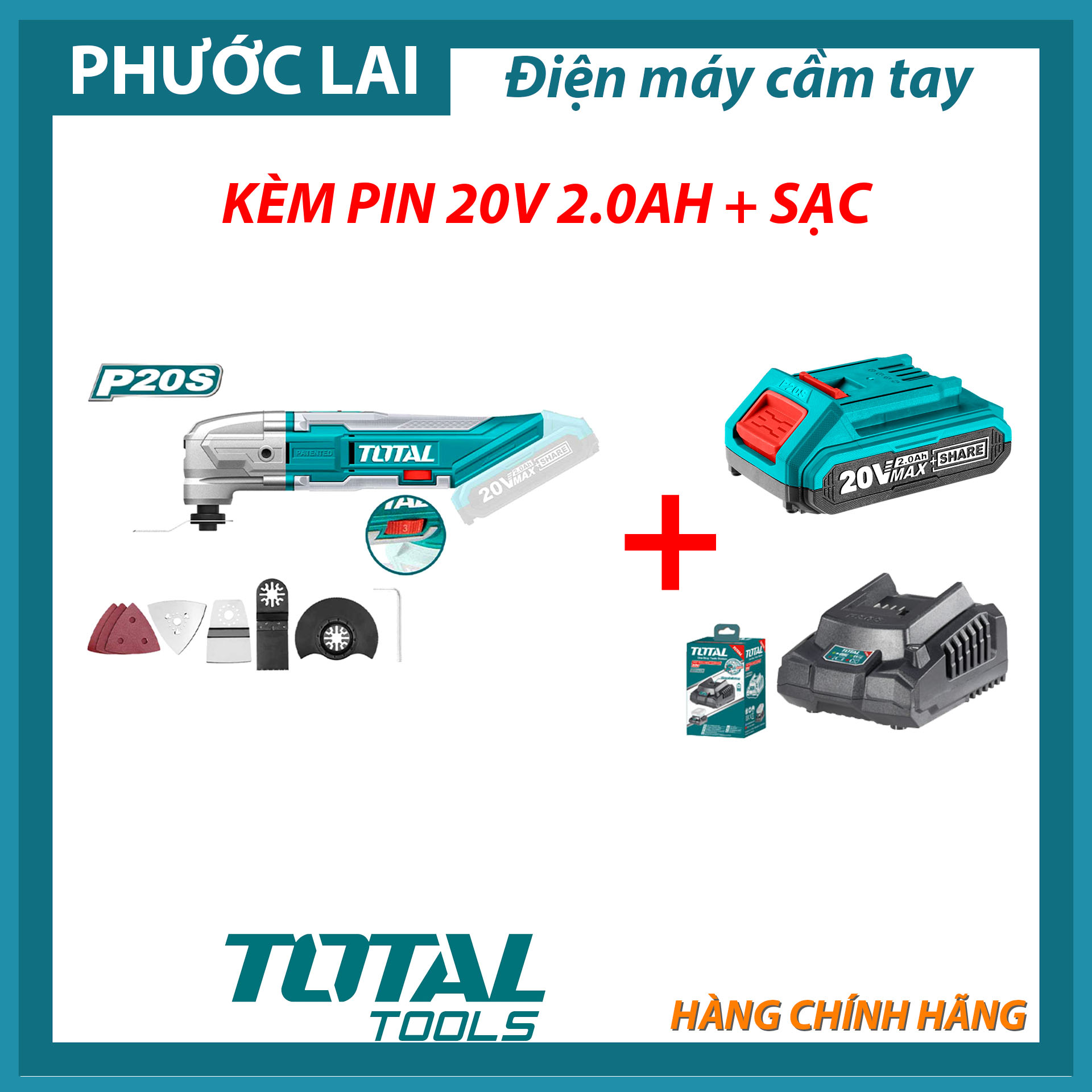 Máy cắt đa năng dùng pin 20V Total TMLI2001