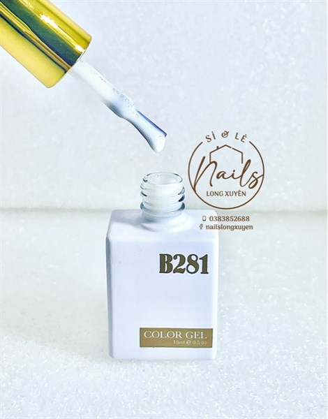 Sơn gel B281 Trắng Nước Gạo (Opal White) sơn móng làm nail
