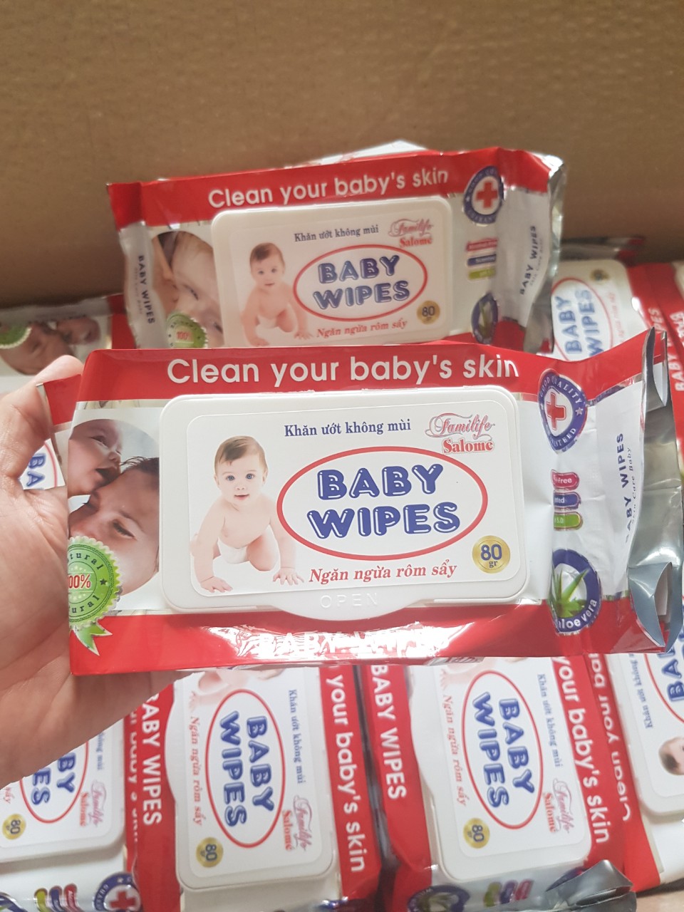 Khăn ướt không mùi Baby Wipes 80gr