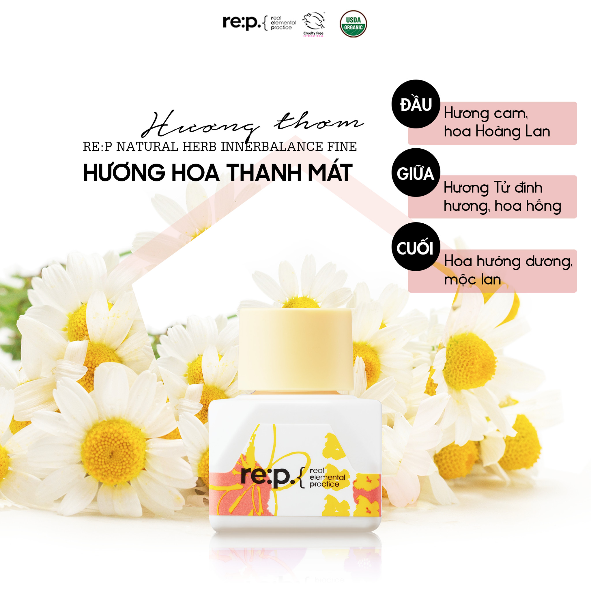 [Che Tên Nhạy Cảm] Nước Hoa Vùng Kín Nữ Re:p Natural Herb Inner Balance 5ml _ RE:P Chính Hãng