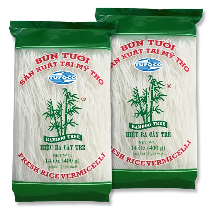 Bún tươi (sấy khô) 400g Ba Cây Tre, loại A (chất lượng xuất khẩu)