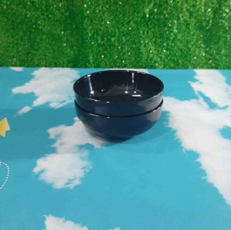 [HCM]Chén Tròn nhựa Melamine Màu Đen Bóng (CO18)