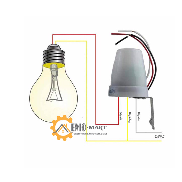 [FreeshipMAX] Công tắc cảm biến ánh sáng ngoài trời AS-22