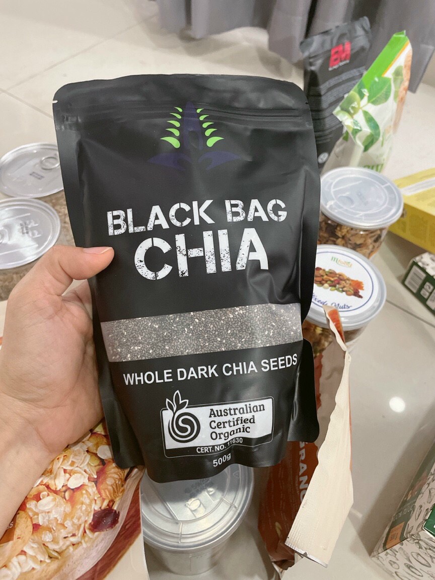 [HCM]Hạt Chia Úc BLACK BAG CHIA  túi 500g