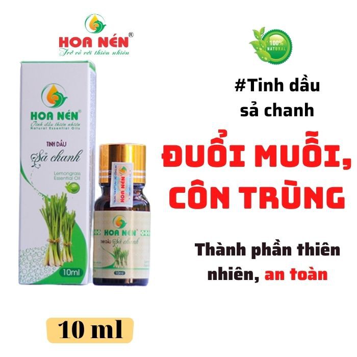 [Mã HOANEN20 giảm 20K] Tinh dầu sả chanh 10ml - Hoa Nén