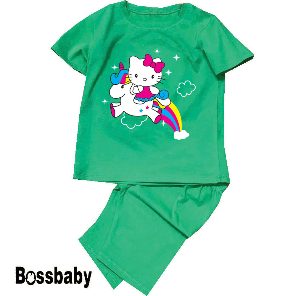 Bộ bé gái ,đồ hình mèo cưỡi ngựa cho bé gái từ 6kg-29kg.DBBG28;