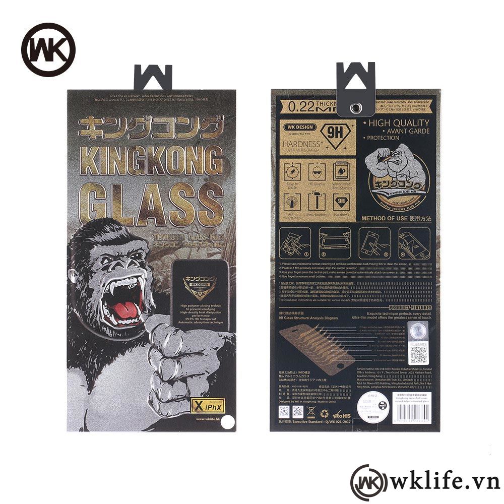 Miếng dán cường lực Remax WK KingKong cho iPhone 12 Mini/iPhone 12/iPhone 12 Pro/iPhone 12 Pro Max