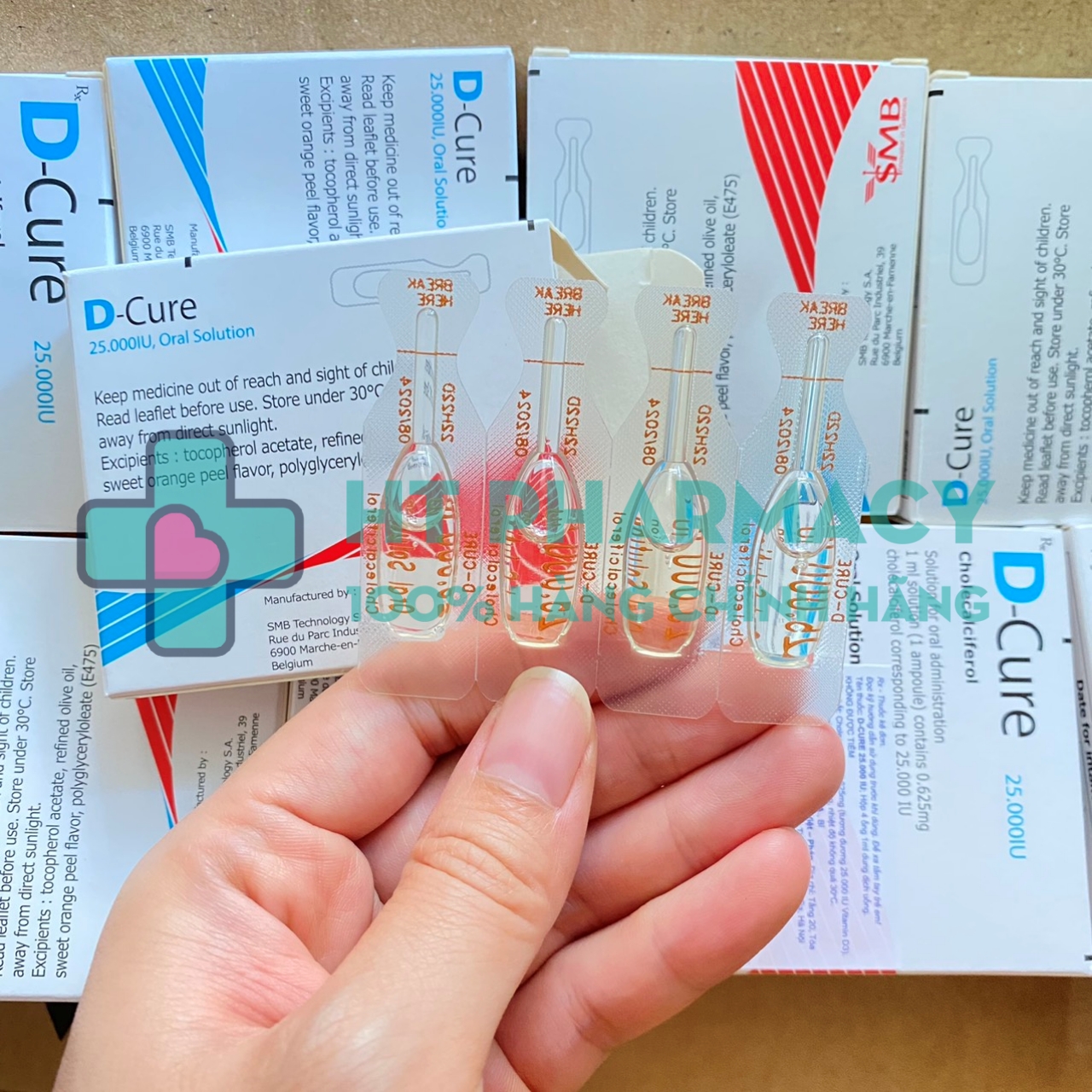 D-cure Vitamin D dcure hỗ trợ bổ sung Vitamin D thiếu hụt (hộp 4 ống)
