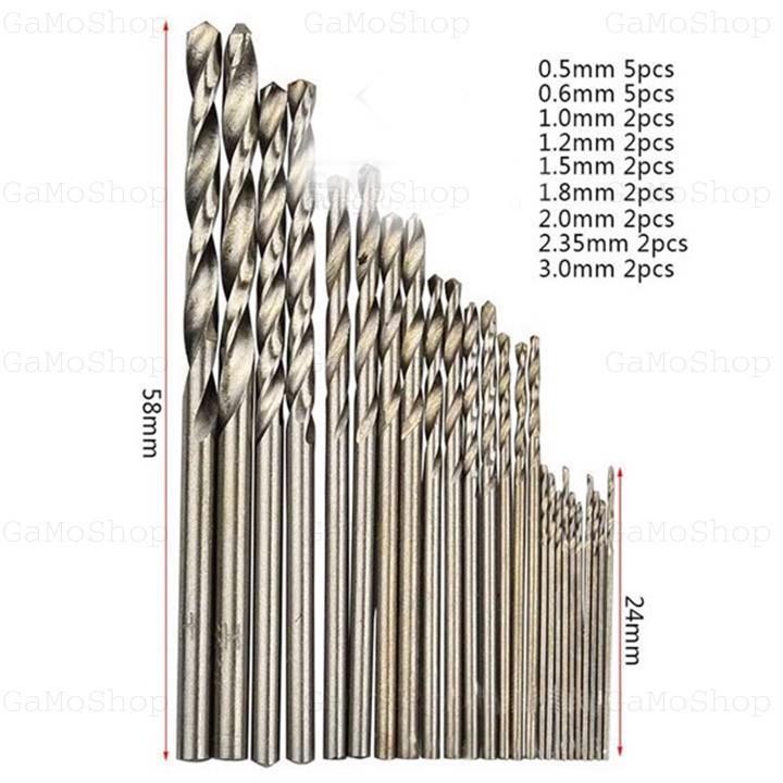 [HCM]Bộ 25 mũi khoan mini dùng cho máy khoan mài mini