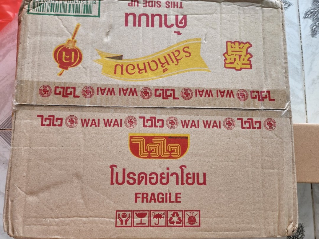 Thùng 30 gói mì chay Thái Lan, gói 60gam