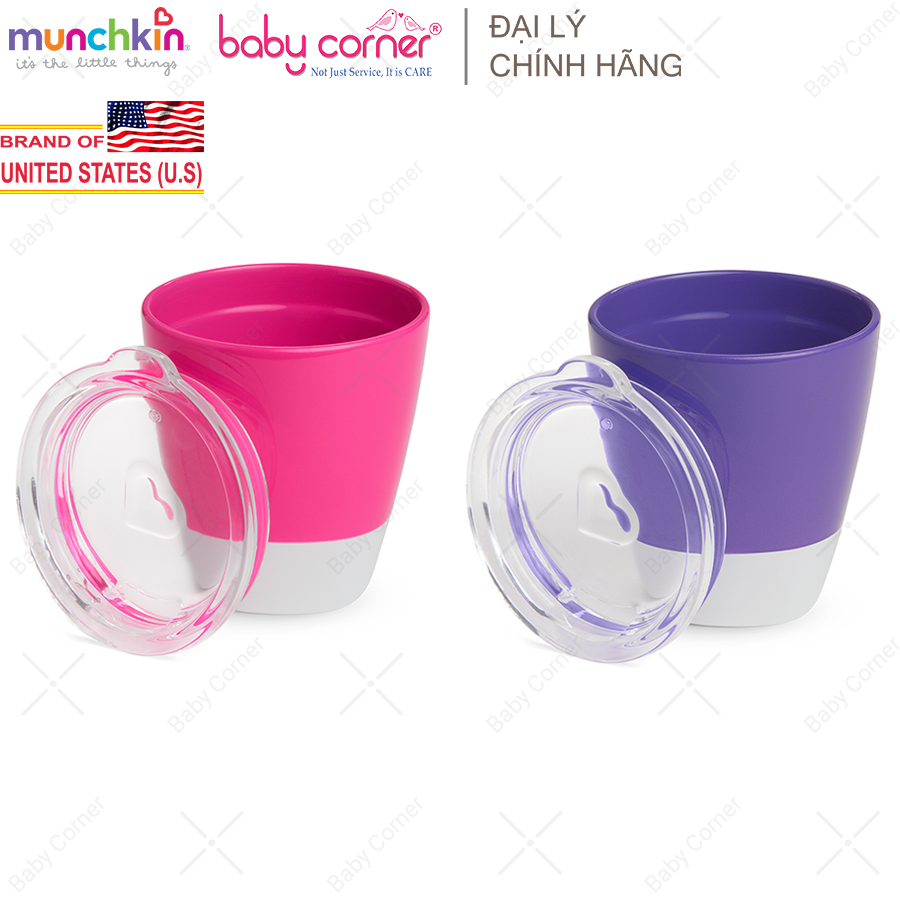Bộ 2 Cốc Có Nắp MUNCHKIN, Cho Bé Từ 18 Tháng