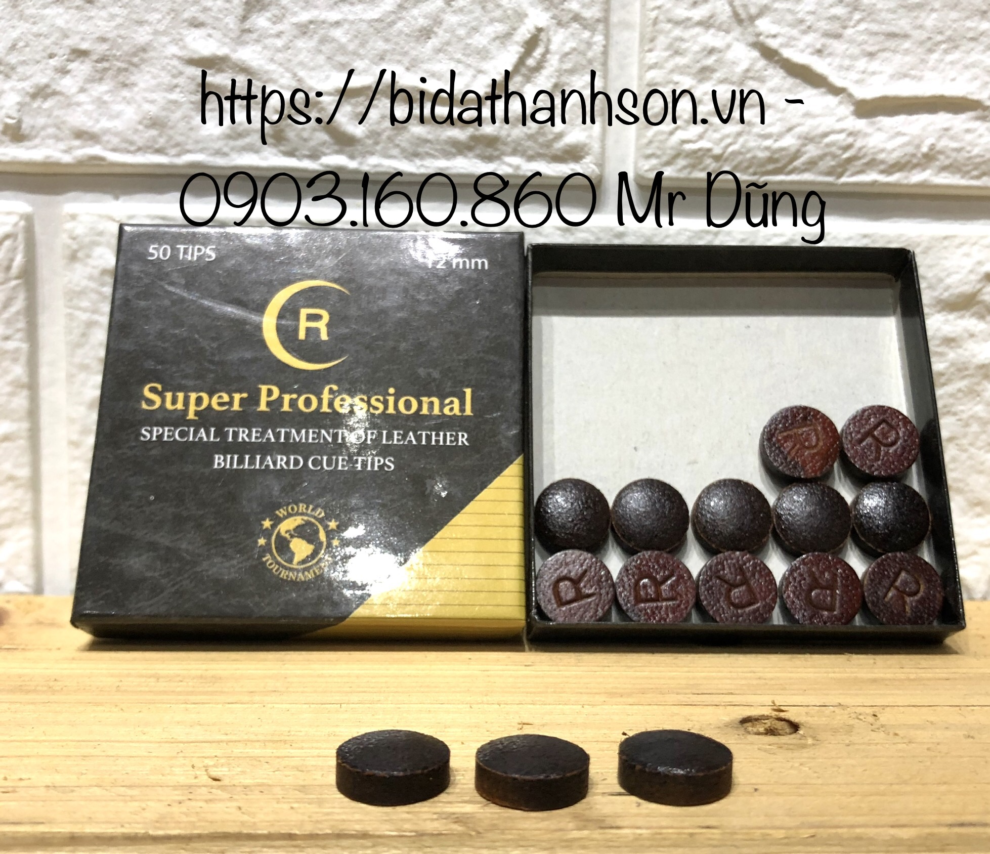 [HCM]ĐẦU CƠ BIDA - R ARAMITH 12MM (SET 5 VIÊN)