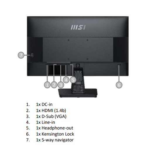 MSI pro mp251 / mp252 24.5 inch (FHD/IPs/100Hz/1ms) display-authentic