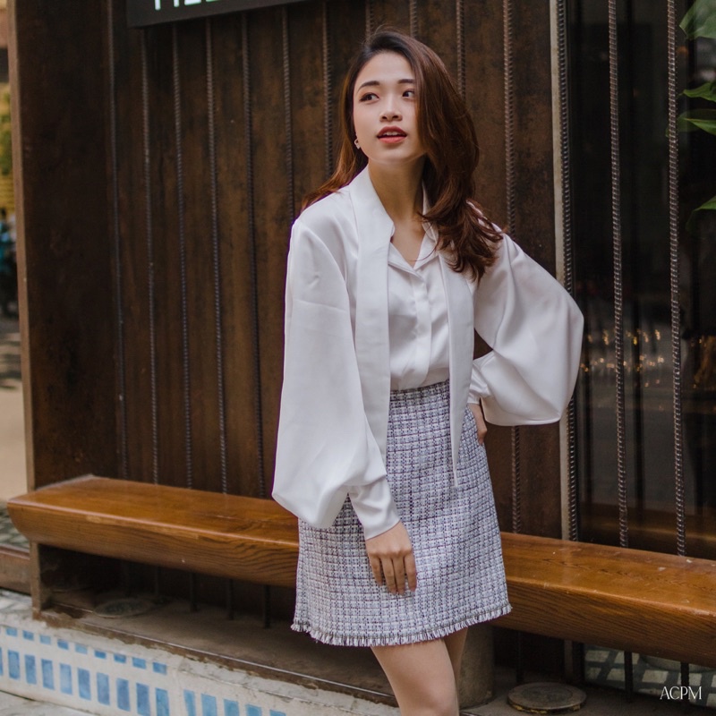 Adley Shirt / Áo sơ mi lụa cổ dây