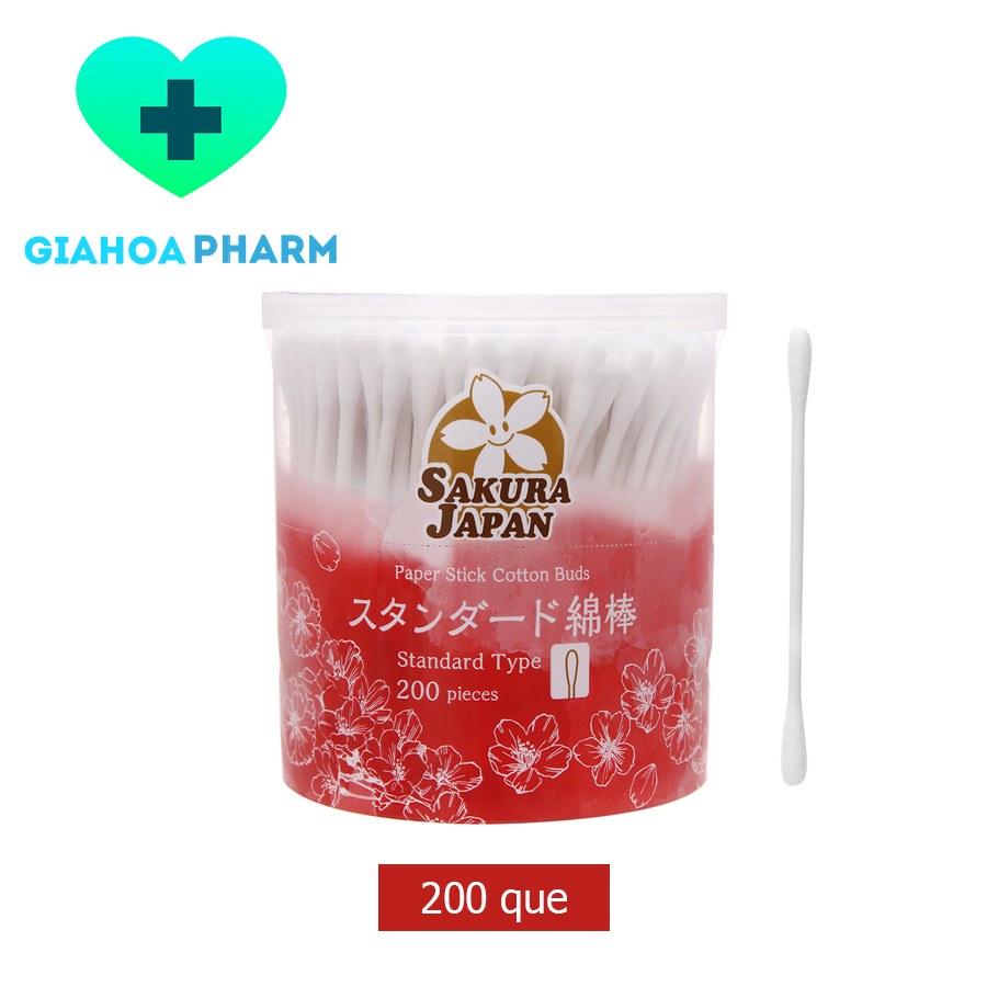 Tăm bông kháng khuẩn Sakura Nhật Bản TB01 - Tiêu chuẩn