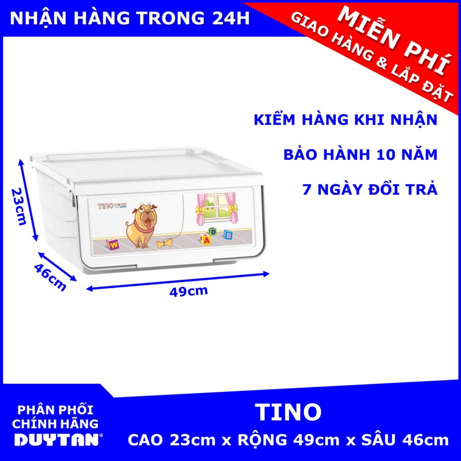Tủ nhựa Duy Tân TINO 1 tầng - Chồng nhiều tầng với nhau thành tủ lớn hơn