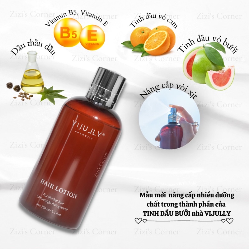 Xịt dưỡng tóc tinh dầu Bưởi ViJully ngăn rụng tóc kích thích mọc tóc