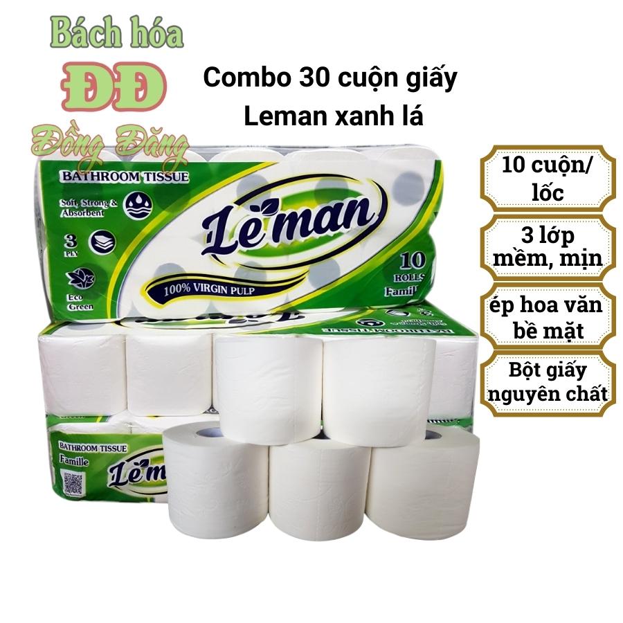 Giấy vệ sinh 3 lớp Leman xanh lá là sản phẩm đáng tin cậy cho việc vệ sinh cá nhân. Với chất liệu 100% bột giấy nguyên chất, sản phẩm này đảm bảo độ mịn và độ bền cao. Bên cạnh đó, sản phẩm này còn được thiết kế với nhiều kích cỡ và độ dày khác nhau, phù hợp với nhu cầu sử dụng của từng người.