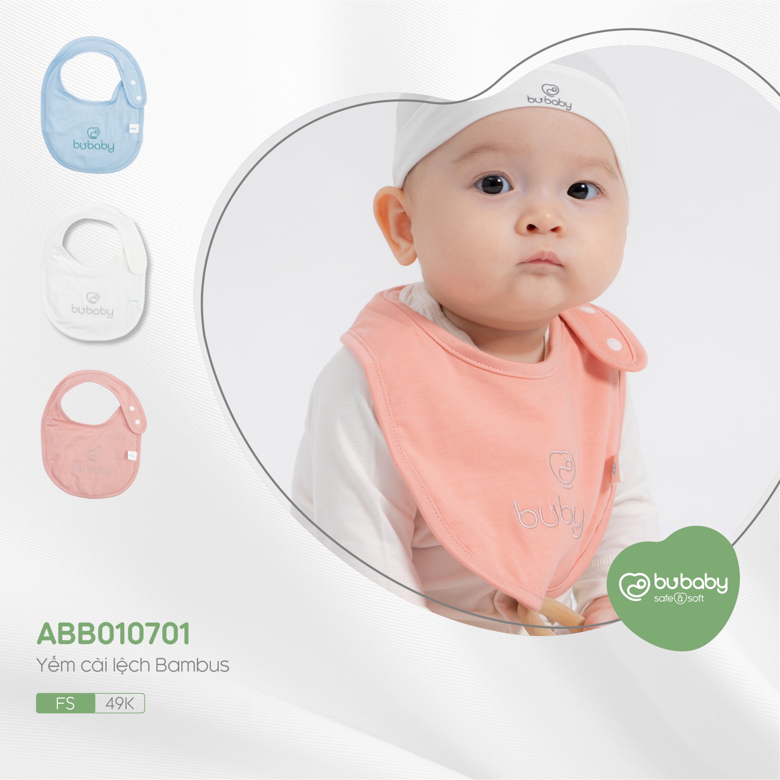 Yếm sợi tre Bu baby Bambus