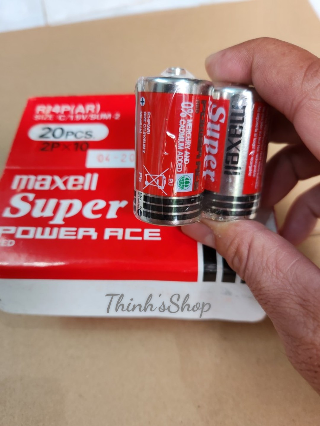 Pin Trung size C MAXELL R14(AR) vỉ 2 viên 1.5V (Nhập Khẩu Indonesia)