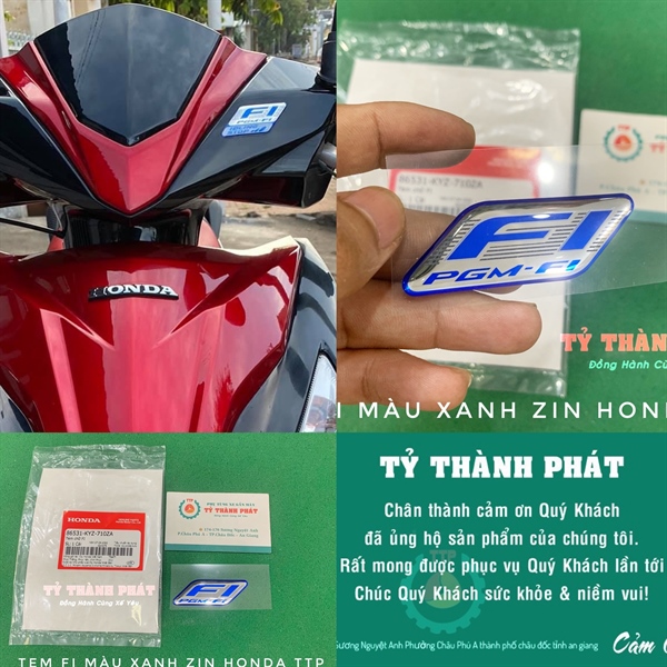 Tem Fi Màu Xanh Dẻo Honda ( 1 miếng )