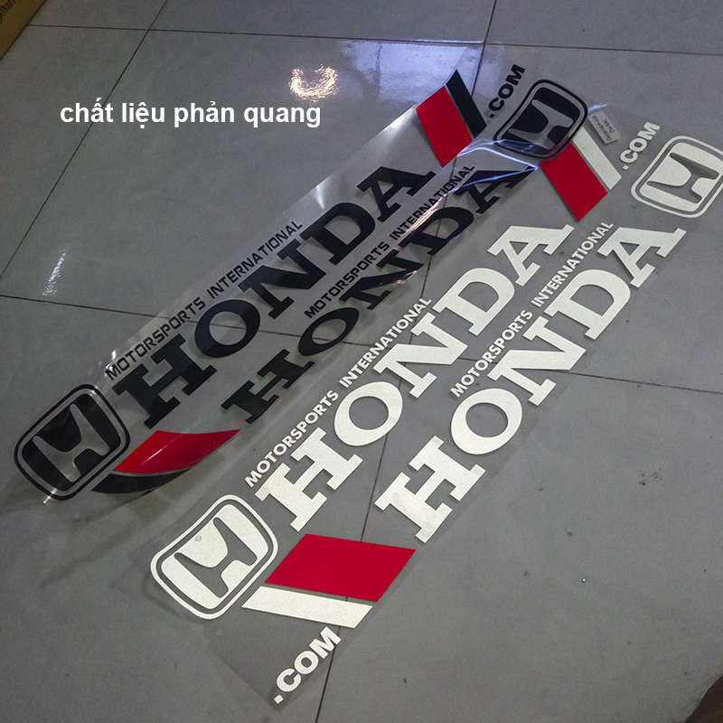 Bộ Tem HONDA Phản Quang Dán Thân xe hơi ( giá bán 2 tem )