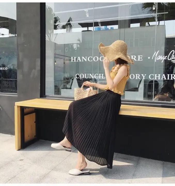 [Bán giá lẻ bằng sỉ] Chân váy xếp ly dáng dài siêu đẹp (hình thật + video)