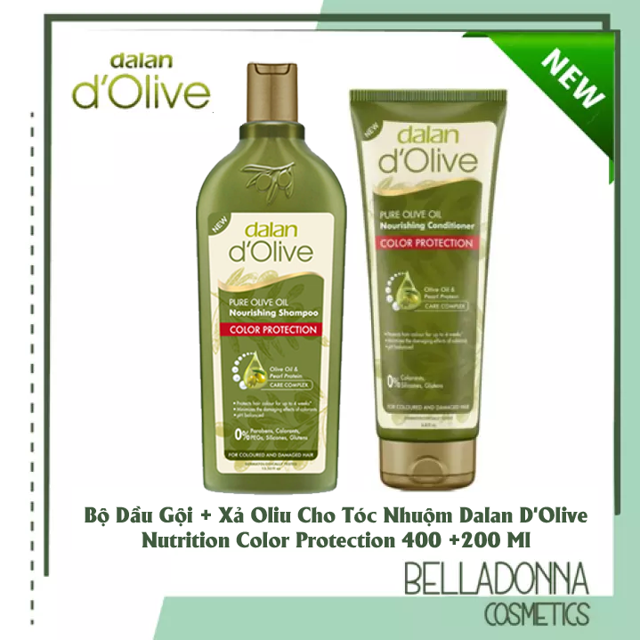Bộ 1 Dầu gội và 1 Dầu xả Oliu cho tóc nhuộm Dalan D'Olive Nutrition Color Protection