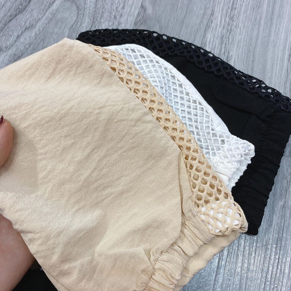 Quần jogger đũi lưới sườn cá tính cho nữ