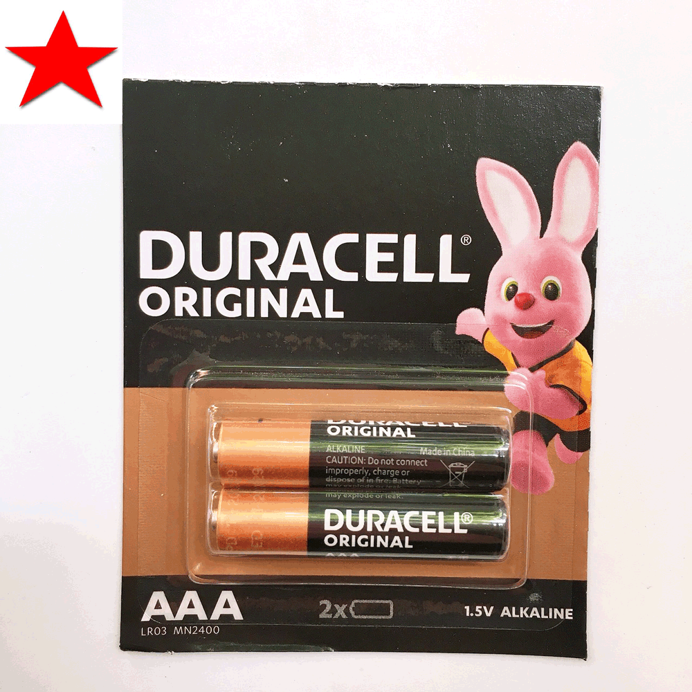 1 vỉ pin đũa AAA Duracell Alkaline (1 vỉ 2 viên) chính hãng