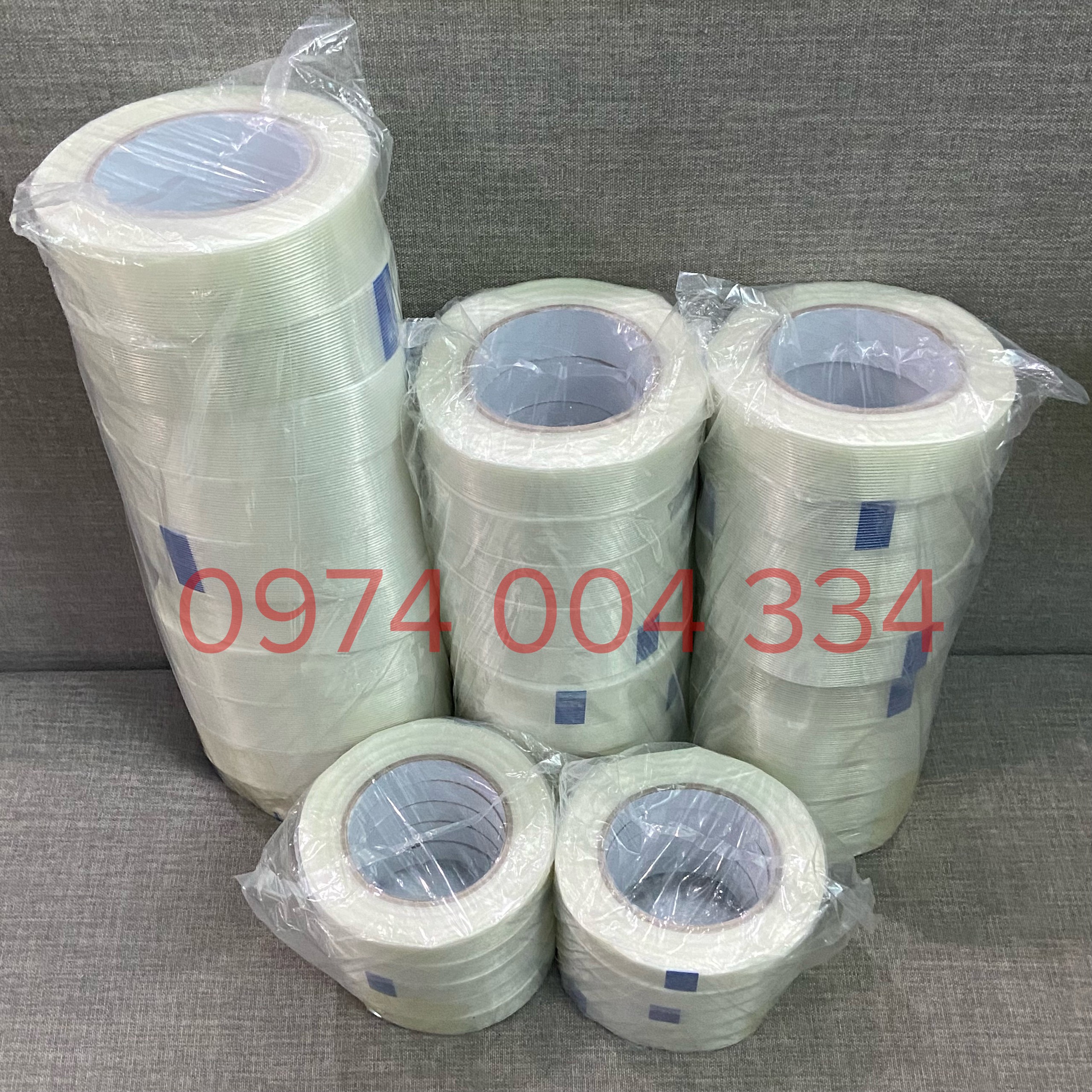 Băng keo sợi thủy tinh 20mm, 30mm, 40mm