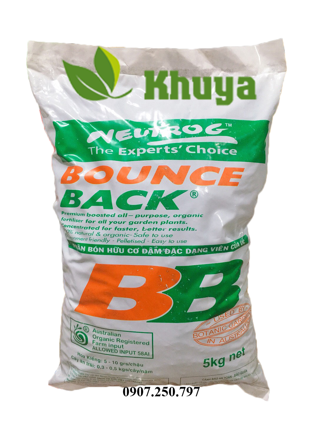 Phân bón hữu cơ BB BOUNCE BACK dạng Viên của Úc 5kg