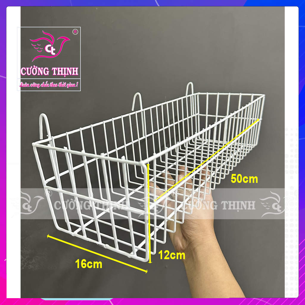 {LOẠI DÀY} Giỏ cài lưới sắt - Rổ treo khung sắt trang trí, phụ kiện