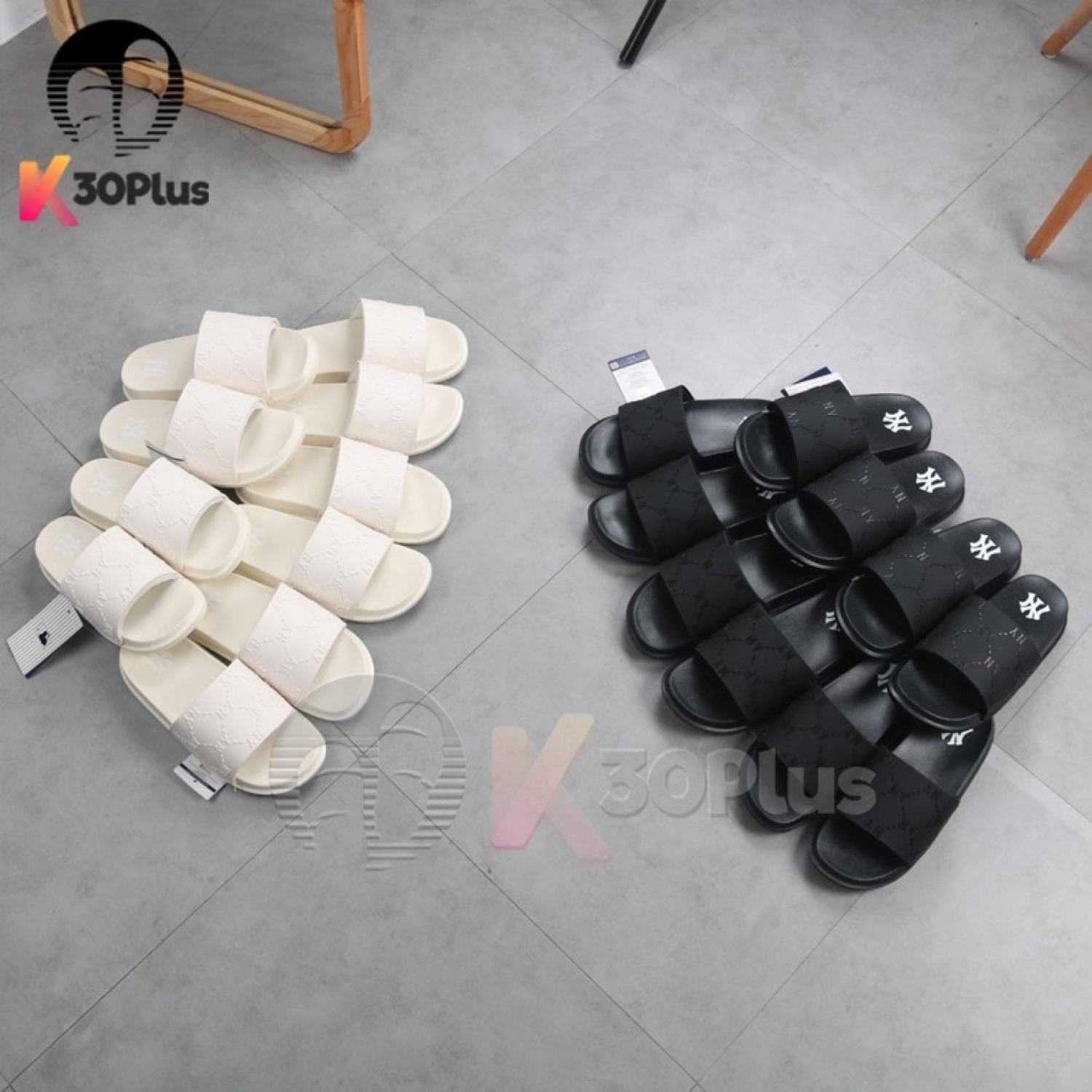 Dép Quai Ngang MLB VN CHUNKY DIA MONOGRAM(Chuẩn Auth tuồn)