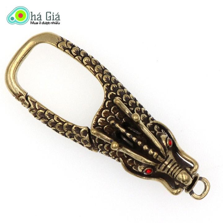 [HCM]Móc Khóa Đầu Rồng Bằng Đồng - PKA097