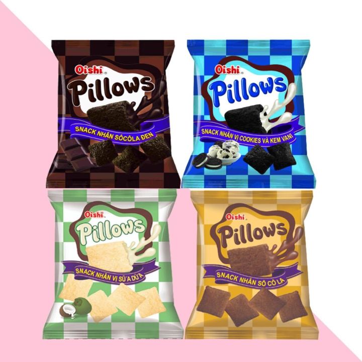 Bánh Snack Pillows Oishi Có Nhân 10 gói x 14gr