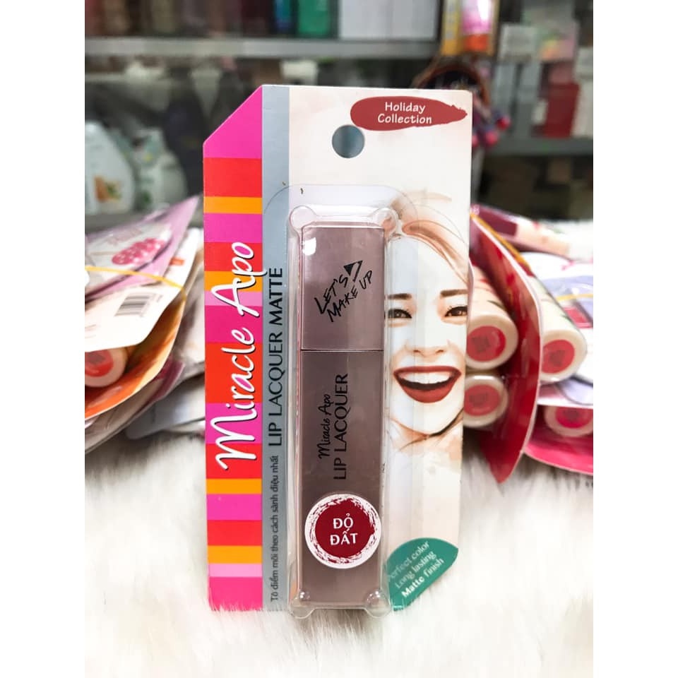 ✟  Son kem lì Miracle Apo Lip Lacquer Matte - Holiday Collection
