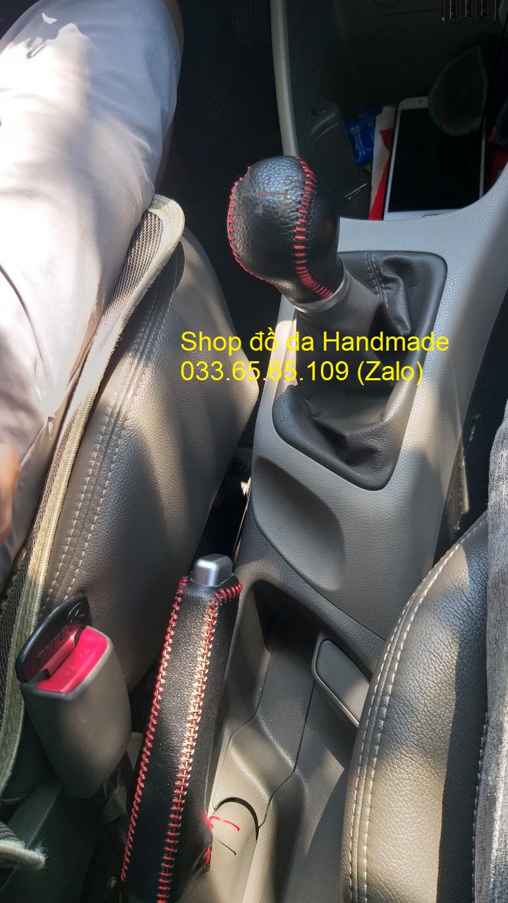 Bọc da cần số + phanh tay Kia morning số sàn (MT)