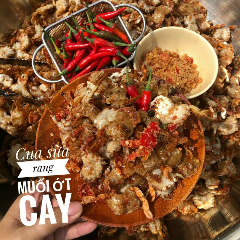 Cua sữa rang muối ớt cay 250gr