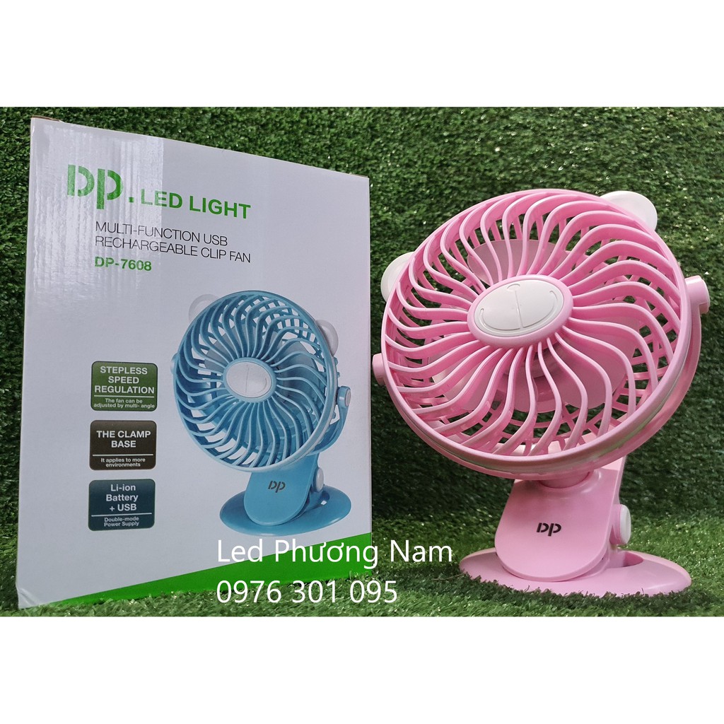 Quạt Sạc Kẹp Bàn Dp - 7608