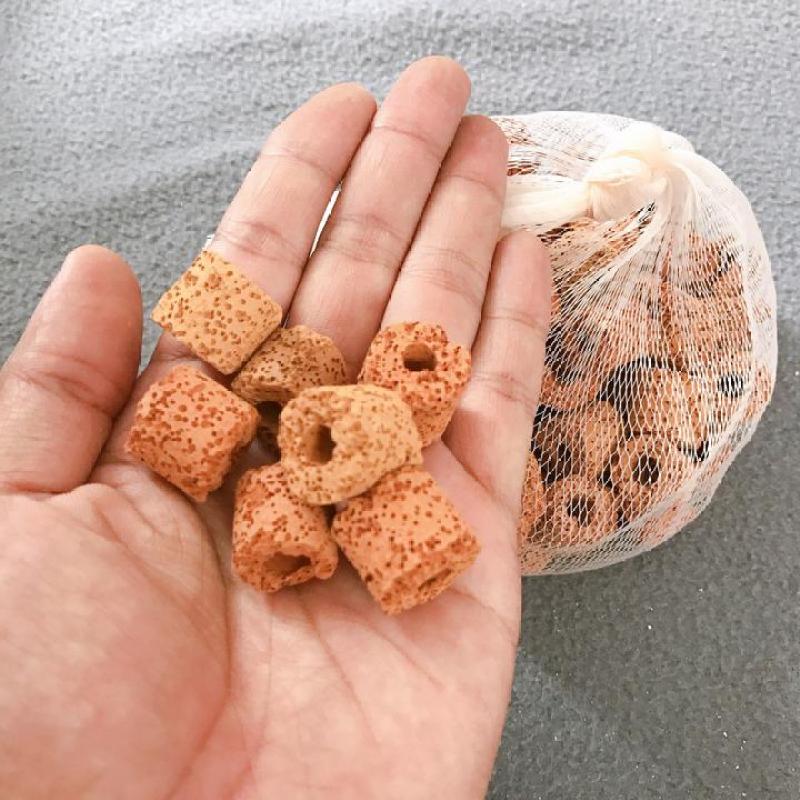 200g Sứ Đỏ Lọc Nước Cho Hồ Cá Cảnh, Hồ Thủy Sinh, Vật Liệu Lọc, Ngôi Nhà Lý Tưởng cho Vi sinh,mang thiên nhiên lại gần nhau hơn