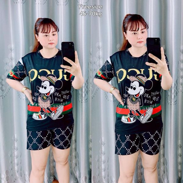Đồ bộ lửng thun lạnh 3D hàng QC