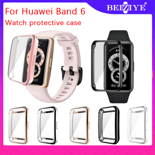 TPU Nắp bảo vệ mềm cho Huawei band 6 Vỏ bảo vệ toàn màn hình Vỏ ốp lưng Mạ cho đồng hồ Huawei band 6 thumbnail