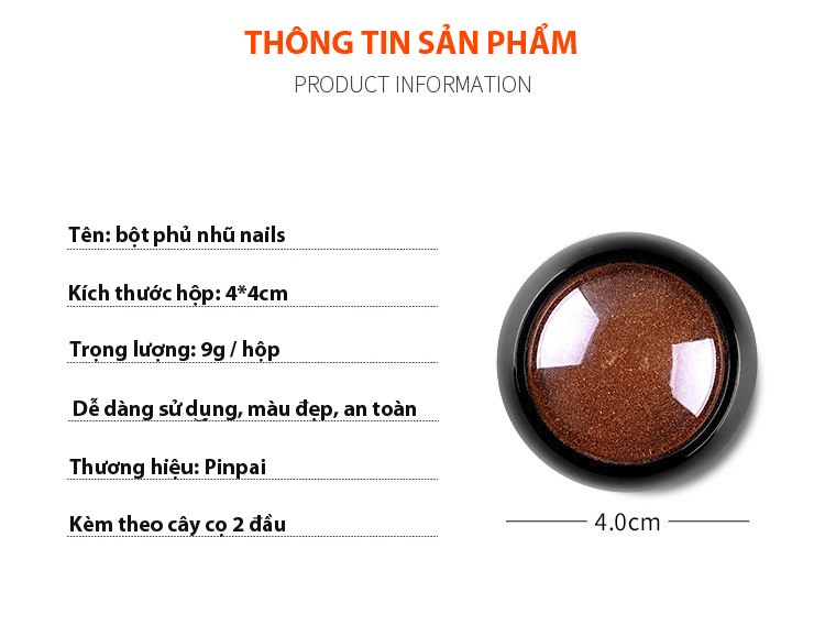 Bột Phủ Móng Tráng Gương Titanium Cao Cấp