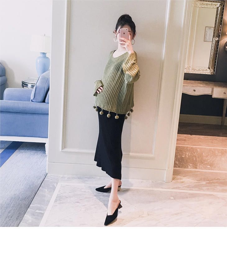 Váy bầu đầm bầu len mongtoghi a2303