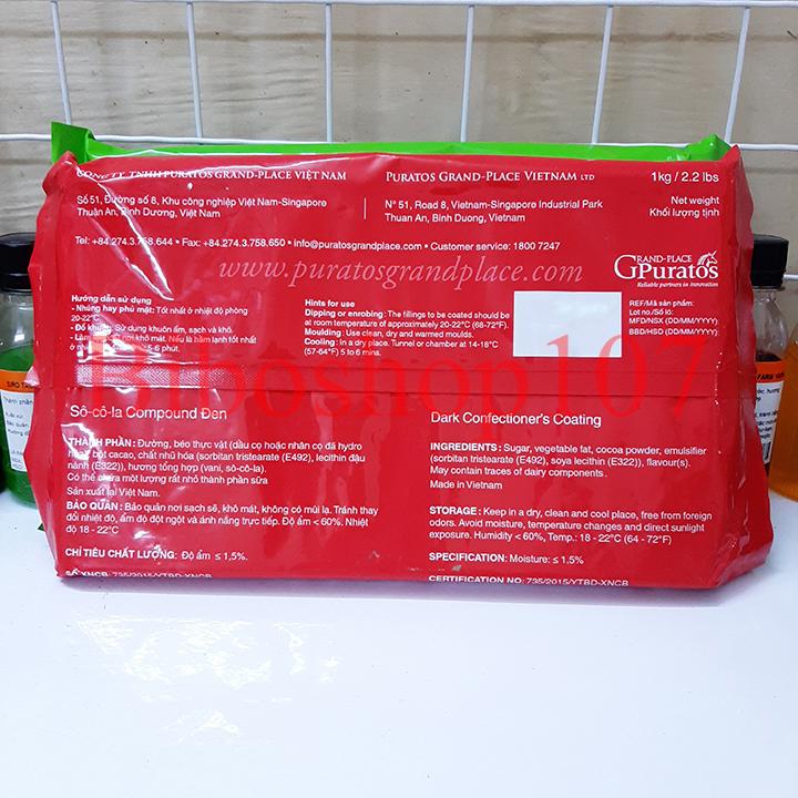 Socola Đen Grand Place 1kg (Dark Chocolate)