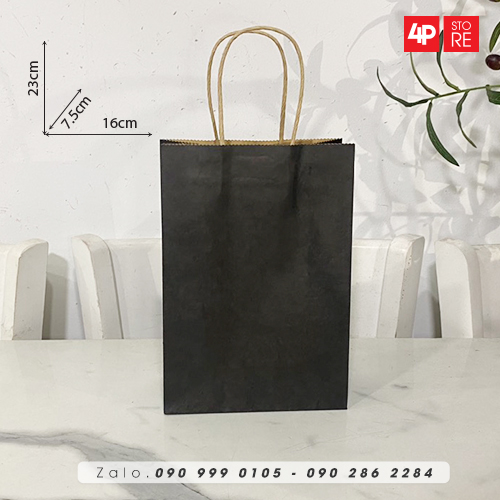 10 túi kraft đen 120gsm - nhiều size